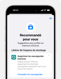 Téléphone sans place iCloud