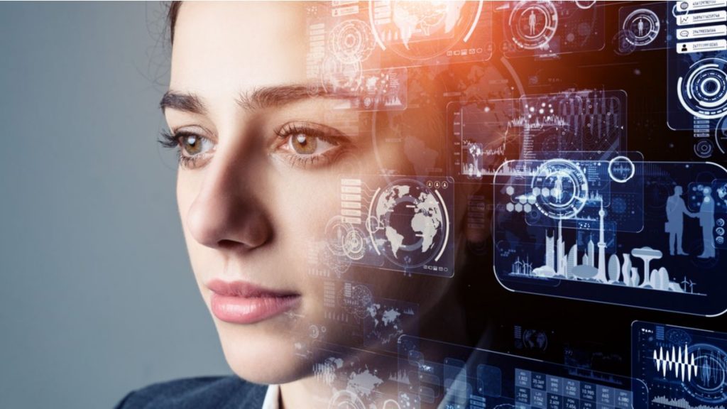 Image d'une femme IA