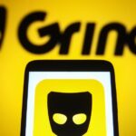 Logo de Grindr sur un téléphone