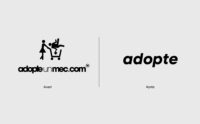 Nouveau et ancien logo d'adopte un mec