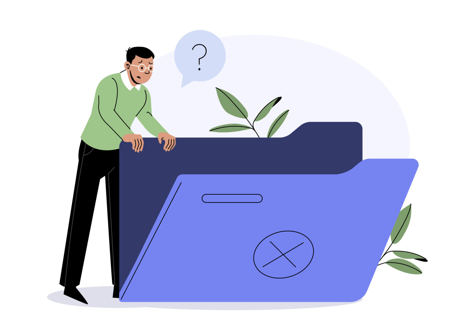 Humain vérifiant que ses données sont bien supprimés