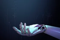 Main d'un robot poussé par de l'IA