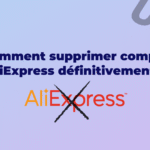 Illustration comment supprimer son compte aliexpress avec dégradé de couleur UDLT.